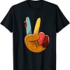 Turkey Peace Hand Sign Thanksgiving T-Shirt