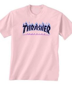 Pink Thrasher Blue Flame T-shirt