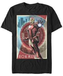 Iron Man Power Poster Short Sleeve T-Shirt