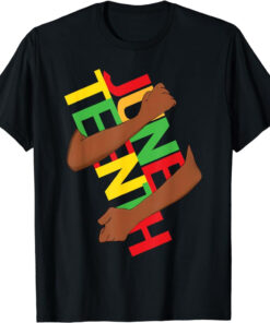 Black Hand Hug Juneteenth Black History Month Africa T Shirt SD